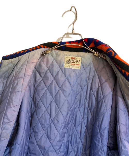 LEVI'S（リーバイス）LEVI'S (リーバイス) チマヨ柄ジップアップジャケット オレンジ×ネイビー サイズ:Ｌの古着・服飾アイテム