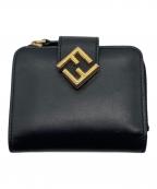 FENDIフェンディ）の古着「FF DIAMOND コンパクトウォレット」｜ブラック