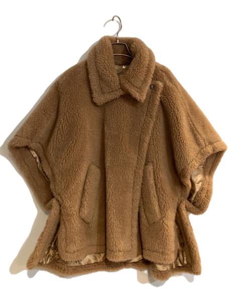 MaxMara（マックスマーラ）MaxMara (マックスマーラ) テディベアケープポンチョ キャメル サイズ:FREEの古着・服飾アイテム