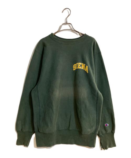 Champion（チャンピオン）Champion (チャンピオン) 両面プリントリバースウィーブスウェット グリーン サイズ:Ｌの古着・服飾アイテム