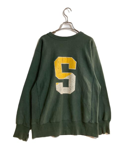 Champion（チャンピオン）Champion (チャンピオン) 両面プリントリバースウィーブスウェット グリーン サイズ:Ｌの古着・服飾アイテム