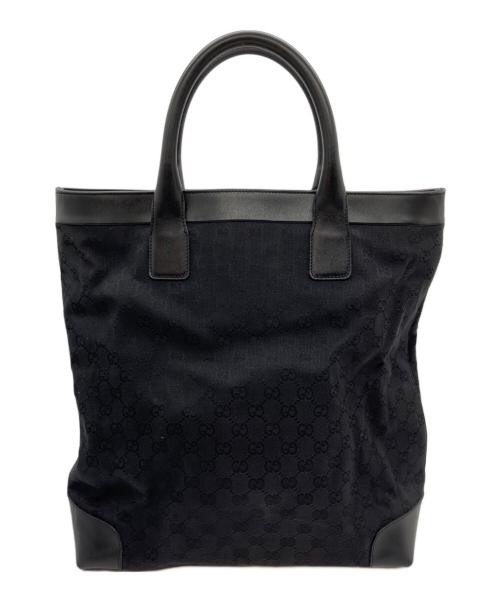 GUCCI（グッチ）GUCCI (グッチ) GGキャンバストートバッグ ブラックの古着・服飾アイテム