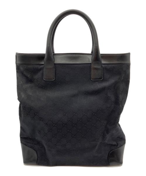 GUCCI（グッチ）GUCCI (グッチ) GGキャンバストートバッグ ブラックの古着・服飾アイテム