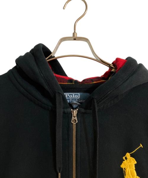 POLO RALPH LAUREN（ポロ・ラルフローレン）POLO RALPH LAUREN (ポロ・ラルフローレン) ビッグポニーダブルジップパーカー ブラック サイズ:XLの古着・服飾アイテム
