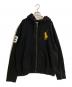 POLO RALPH LAUREN（ポロ・ラルフローレン）の古着「ビッグポニーダブルジップパーカー」｜ブラック