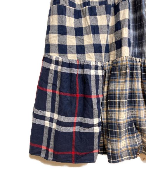 Freaba（フリーバ）Freaba (フリーバ) vintage リメイク チェック キャミドレス ブルー サイズ:1の古着・服飾アイテム
