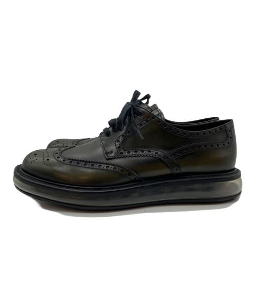 PRADA（プラダ）PRADA (プラダ) レヴィテイト ウィングチップ ブローグ グリーン サイズ:8 1/2の古着・服飾アイテム