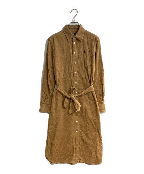 POLO RALPH LAUREN（ポロ・ラルフローレン）POLO RALPH LAUREN (ポロ・ラルフローレン) コーデュロイワンピース ブラウンの古着・服飾アイテム