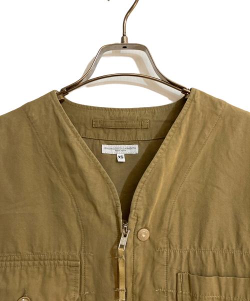 Engineered Garments（エンジニアド ガーメンツ）Engineered Garments (エンジニアド ガーメンツ) Cardigan Jacket - Lt.Weight Nyco Cloth - ベージュ サイズ:XSの古着・服飾アイテム