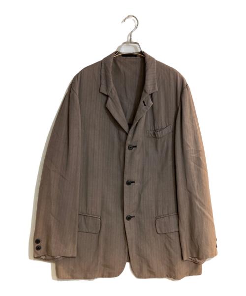 Y's for men（ワイズフォーメン）Y'S for men (ワイズフォーメン) 95SS アーカイブ3Bストライプジャケット ベージュ サイズ:2の古着・服飾アイテム