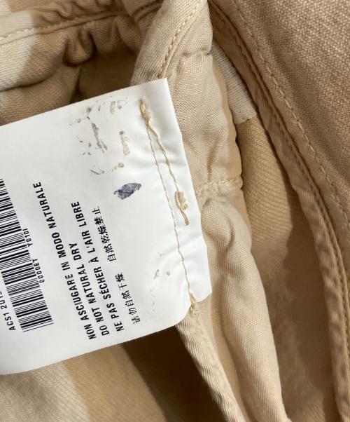 PRADA（プラダ）PRADA (プラダ) トライアングルロゴパッチウエストギャザーデニムジャケット ベージュ サイズ:40の古着・服飾アイテム