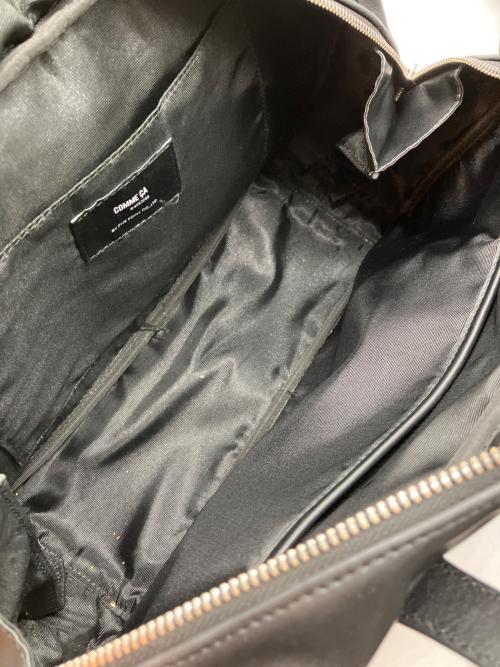 comme ca（コムサ）comme ca (コムサ) レザーボストンバッグ ブラックの古着・服飾アイテム