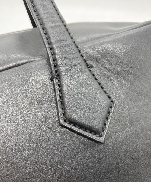 comme ca（コムサ）comme ca (コムサ) レザーボストンバッグ ブラックの古着・服飾アイテム