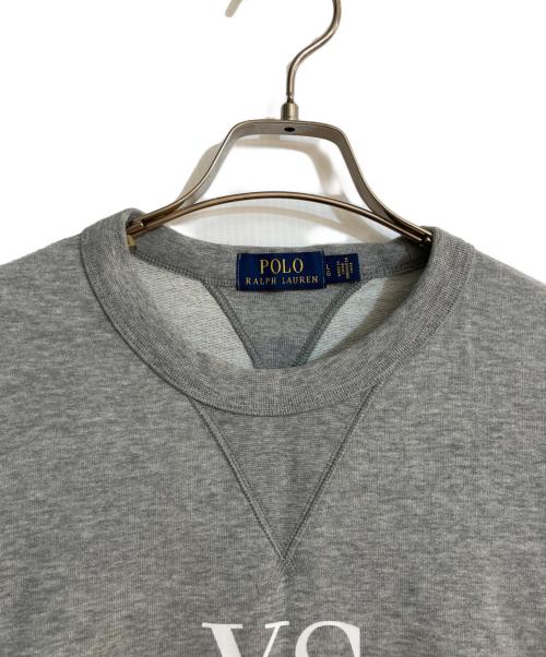 POLO RALPH LAUREN（ポロ・ラルフローレン）POLO RALPH LAUREN (ポロ・ラルフローレン) ポロベアクルーネックスウェット グレー サイズ:Ｌの古着・服飾アイテム
