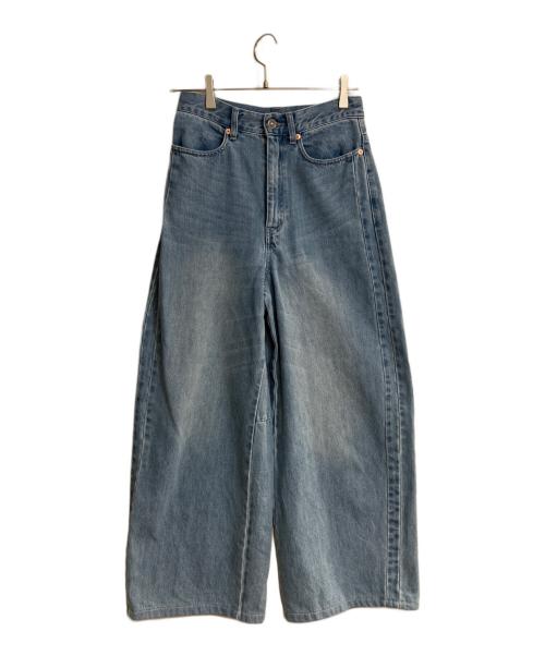 allureville（アルアバイル）allureville (アルアバイル) サイド切替オーバルデニムパンツ インディゴ サイズ:1の古着・服飾アイテム