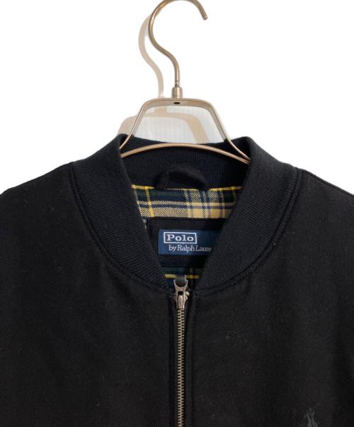POLO RALPH LAUREN（ポロ・ラルフローレン）POLO RALPH LAUREN (ポロ・ラルフローレン) ウールジップアップボンバージャケット ブラック サイズ:Mの古着・服飾アイテム