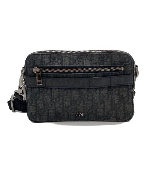 Dior（ディオール）Dior (ディオール) SAFARI POUCH OBLIQUE JACQUARD / サファリオブリークショルダーバッグ ブラックの古着・服飾アイテム