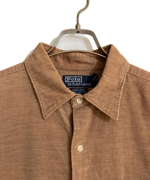 POLO RALPH LAUREN（ポロ・ラルフローレン）POLO RALPH LAUREN (ポロ・ラルフローレン) MARLOWE コーデュロイシャツ ブラウン サイズ:Ｌの古着・服飾アイテム