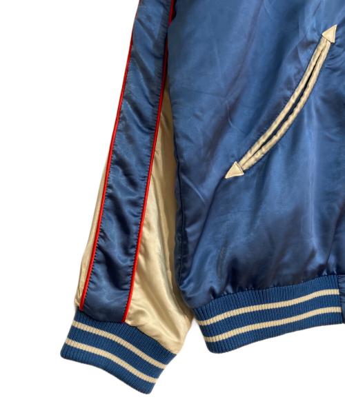 DIESEL（ディーゼル）DIESEL (ディーゼル) J-GAHAN RICAMO BORDADO 1978 リバーシブルスカジャン ブルー×レッド サイズ:Mの古着・服飾アイテム