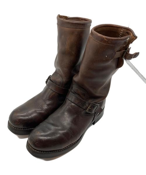 CHIPPEWA（チペワ）CHIPPEWA (チペワ) 11inch Tan Crazy Horse Engineer Boots/タン・クレイジーホース・エンジニアブーツ ブラウン サイズ:8.Dの古着・服飾アイテム