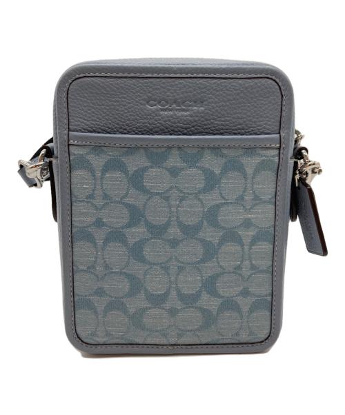 COACH（コーチ）COACH (コーチ) サリバン クロスボディ シグネチャー シャンブレー スカイブルーの古着・服飾アイテム