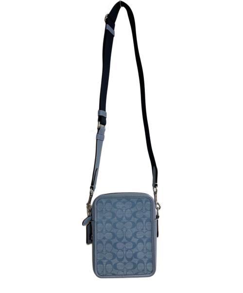 COACH（コーチ）COACH (コーチ) サリバン クロスボディ シグネチャー シャンブレー スカイブルーの古着・服飾アイテム