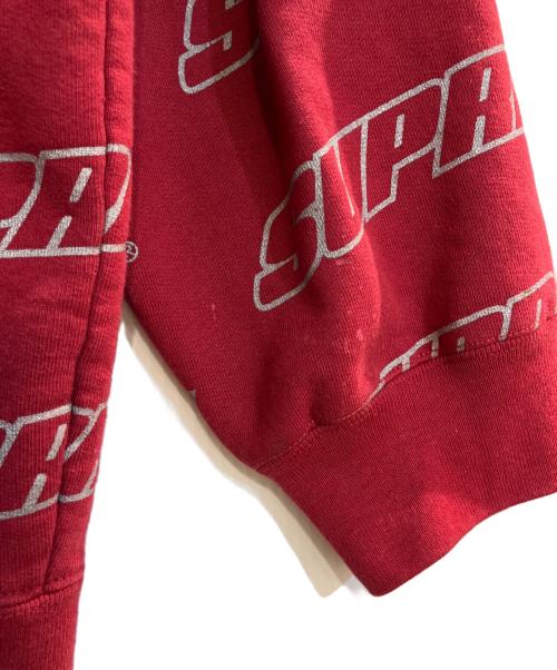 SUPREME（シュプリーム）Supreme (シュプリーム) Repeat Zip Up Hooded Sweatshirt レッド サイズ:Mの古着・服飾アイテム