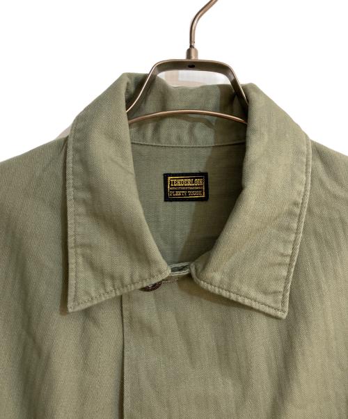 TENDERLOIN（テンダーロイン）TENDERLOIN (テンダーロイン) HBTヘリンボーンステンシルミリタリージャケット グリーン サイズ:XSの古着・服飾アイテム