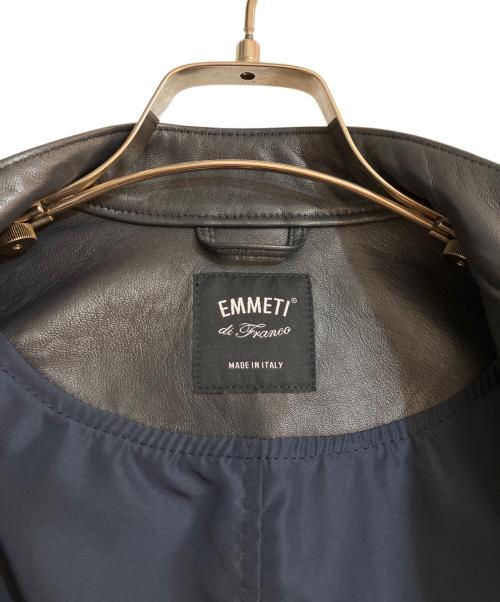 EMMETI（エンメティ）EMMETI (エンメティ) JURI/シングルライダースジャケット ネイビー サイズ:46の古着・服飾アイテム
