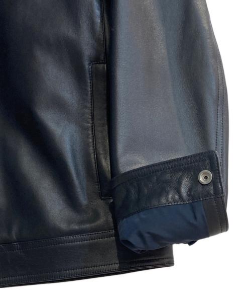 EMMETI（エンメティ）EMMETI (エンメティ) JURI/シングルライダースジャケット ネイビー サイズ:46の古着・服飾アイテム