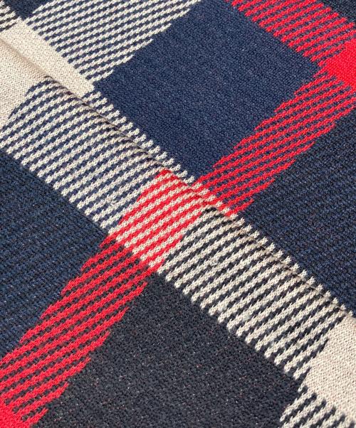 BLUE LABEL CRESTBRIDGE（ブルーレーベルクレストブリッジ）BLUE LABEL CRESTBRIDGE (ブルーレーベルクレストブリッジ) チェックジャガードニットワンピース ネイビー サイズ:36の古着・服飾アイテム