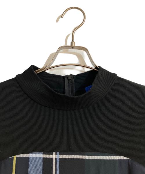 BLUE LABEL CRESTBRIDGE（ブルーレーベルクレストブリッジ）BLUE LABEL CRESTBRIDGE (ブルーレーベルクレストブリッジ) ドビーカラーペンテレココンビドレス ブラック サイズ:36の古着・服飾アイテム