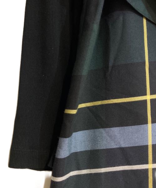 BLUE LABEL CRESTBRIDGE（ブルーレーベルクレストブリッジ）BLUE LABEL CRESTBRIDGE (ブルーレーベルクレストブリッジ) ドビーカラーペンテレココンビドレス ブラック サイズ:36の古着・服飾アイテム