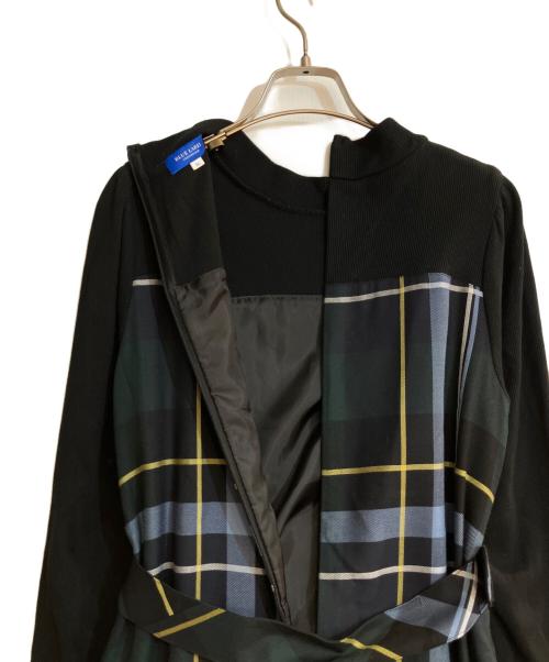BLUE LABEL CRESTBRIDGE（ブルーレーベルクレストブリッジ）BLUE LABEL CRESTBRIDGE (ブルーレーベルクレストブリッジ) ドビーカラーペンテレココンビドレス ブラック サイズ:36の古着・服飾アイテム