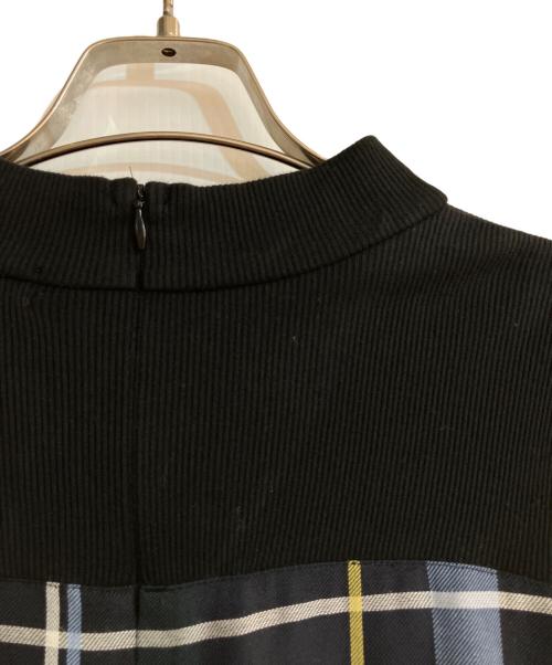BLUE LABEL CRESTBRIDGE（ブルーレーベルクレストブリッジ）BLUE LABEL CRESTBRIDGE (ブルーレーベルクレストブリッジ) ドビーカラーペンテレココンビドレス ブラック サイズ:36の古着・服飾アイテム