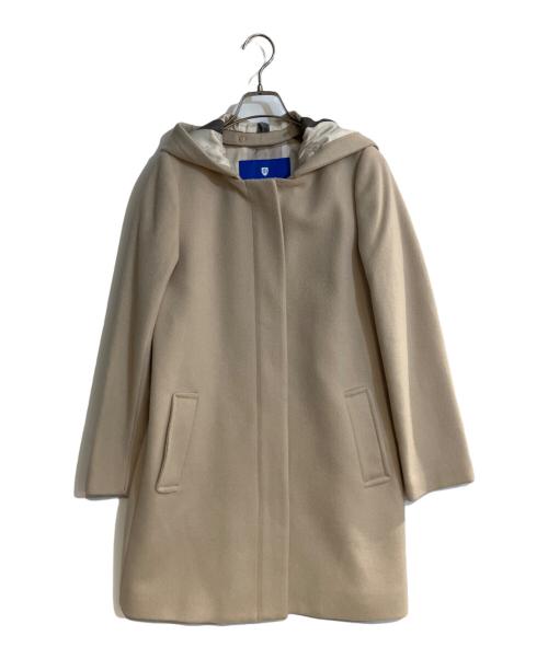 BLUE LABEL CRESTBRIDGE（ブルーレーベルクレストブリッジ）BLUE LABEL CRESTBRIDGE (ブルーレーベルクレストブリッジ) フーデッドコート ベージュ サイズ:36の古着・服飾アイテム