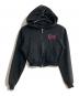 9090（9090）の古着「90 Logo Glitter Zip Hoodie/ナインティ ロゴ グリッター ジップ フーディー」｜ブラック