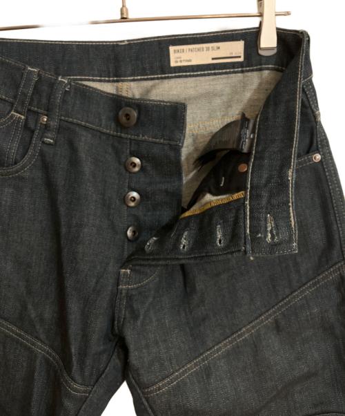 G-STAR RAW（ジースターロゥ）G-STAR RAW (ジースターロゥ) Biker Patched Slim Jeans/バイカー・パッチド・スリム・ジーンズ インディゴ サイズ:W30×L30の古着・服飾アイテム