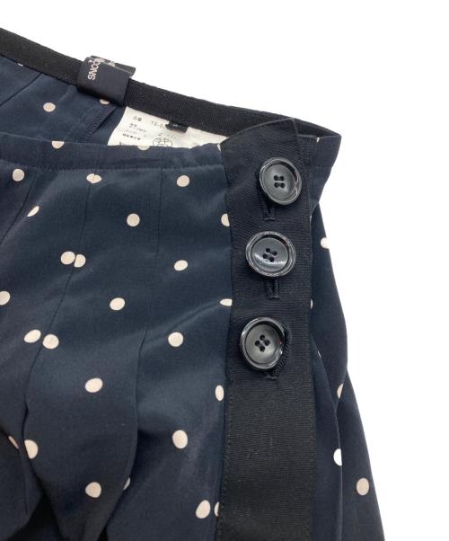 tricot COMME des GARCONS（トリココムデギャルソン）tricot COMME des GARCONS (トリココムデギャルソン) サイドラインドットプリーツスカート ネイビー サイズ:Sの古着・服飾アイテム