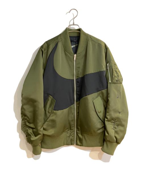 NIKE（ナイキ）NIKE (ナイキ) AS M NSW SYNFL SWOOSH BOMBER/エーエス メンズ ナイキスポーツウェア シンセティックフィル スウッシュ ボンバー グリーン サイズ:XLの古着・服飾アイテム