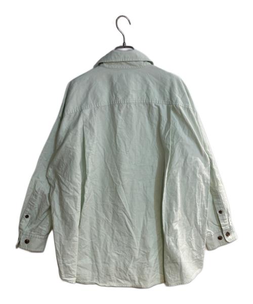 Vivienne Westwood RED LABEL（ヴィヴィアンウエストウッドレッドレーベル）Vivienne Westwood RED LABEL (ヴィヴィアンウエストウッドレッドレーベル) オーブ刺繍ラウンドカラークロップドシャツ スカイブルー サイズ:00の古着・服飾アイテム