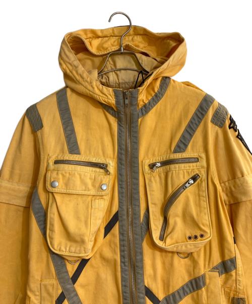 AVIREX（アヴィレックス）AVIREX (アヴィレックス) マルチギミックミリタリージャケット イエロー サイズ:Mの古着・服飾アイテム