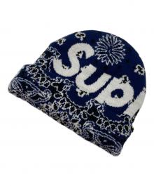 SUPREME（シュプリーム）の古着「Bandana Big Logo Beanie/バンダナビッグロゴビーニー」｜ネイビー
