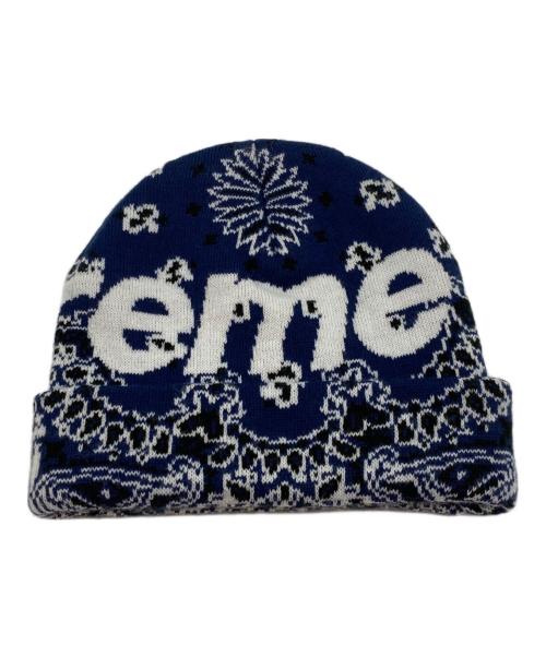 SUPREME（シュプリーム）Supreme (シュプリーム) Bandana Big Logo Beanie/バンダナビッグロゴビーニー ネイビーの古着・服飾アイテム