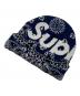 Supreme（シュプリーム）の古着「Bandana Big Logo Beanie/バンダナビッグロゴビーニー」｜ネイビー