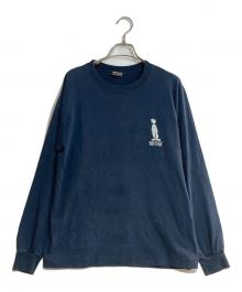 stussy（ステューシー）の古着「シャドーマンプリントロングスリーブtシャツ」｜ネイビー