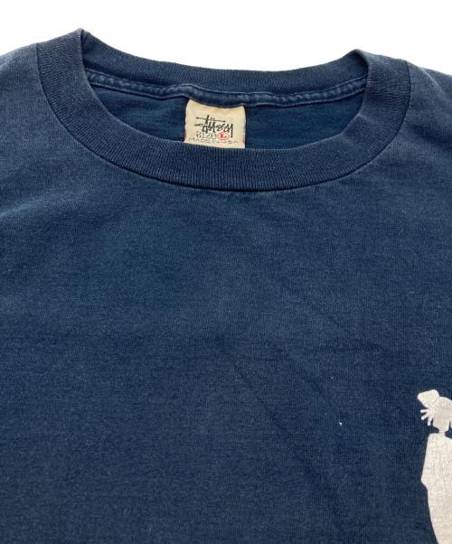 stussy（ステューシー）stussy (ステューシー) シャドーマンプリントロングスリーブtシャツ ネイビー サイズ:Ｌの古着・服飾アイテム