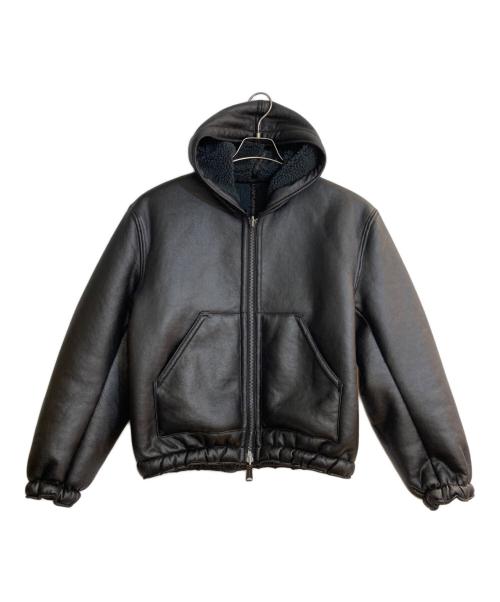 JOURNAL STANDARD relume（ジャーナルスタンダード レリューム）JOURNAL STANDARD relume (ジャーナルスタンダード レリューム) フェイクムートン リバーシブル フーディ ブルゾン ブラック サイズ:Mの古着・服飾アイテム