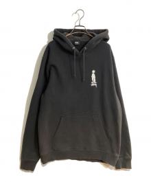 stussy（ステューシー）の古着「シャドーマンプリントプルオーバーパーカー」｜ブラック