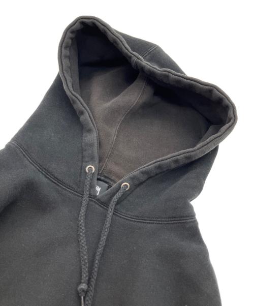 stussy（ステューシー）stussy (ステューシー) シャドーマンプリントプルオーバーパーカー ブラック サイズ:XLの古着・服飾アイテム